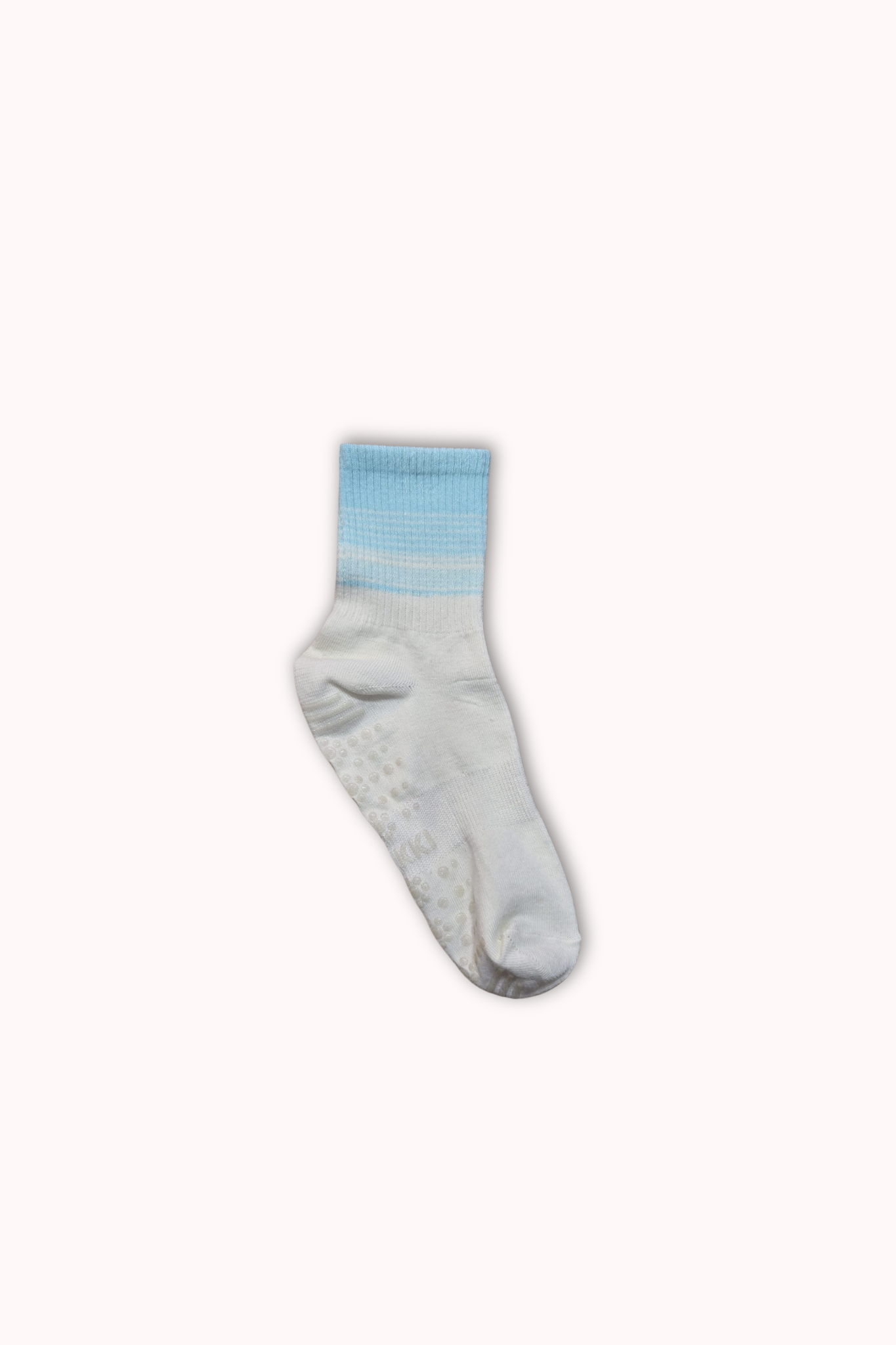 CHAUSSETTES HAUTES crème & bleu ciel