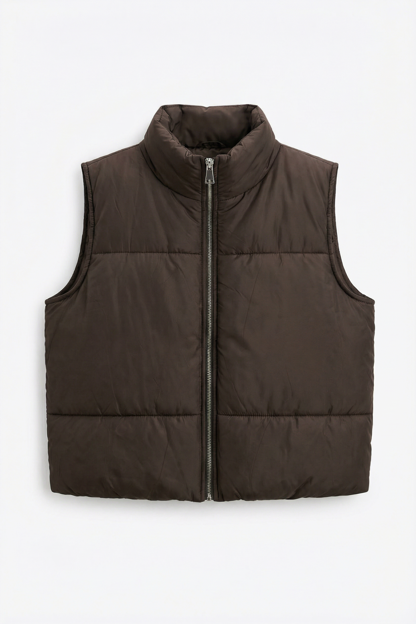 Doudoune sans manche marron