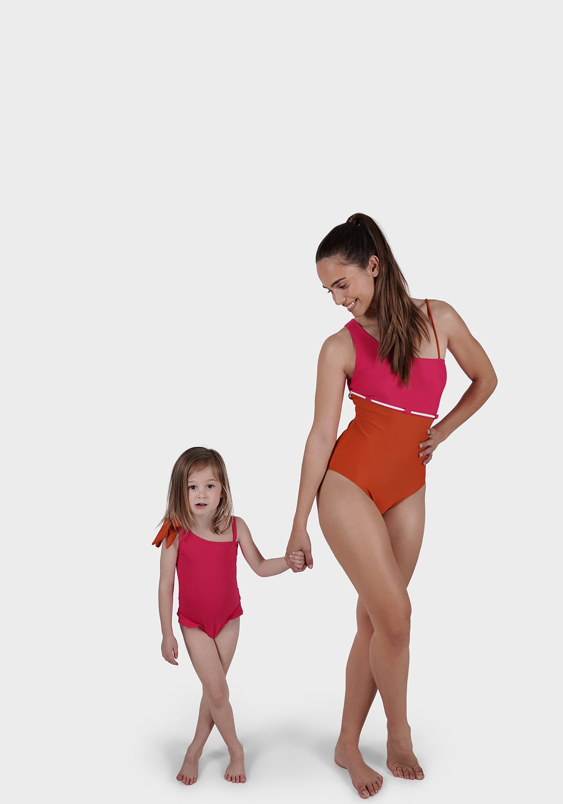 UNE PIÈCE ESTHER BABY Orange-rose