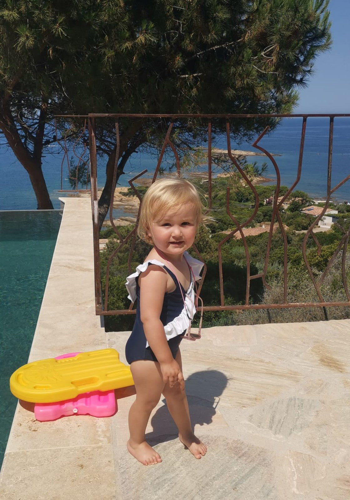 ONE PIECE JULIA BABY Navy Blue-White