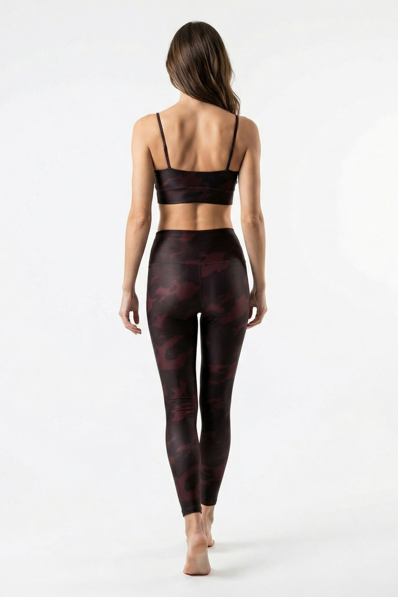 Legging AMANDINE motif animalier - Bordeaux