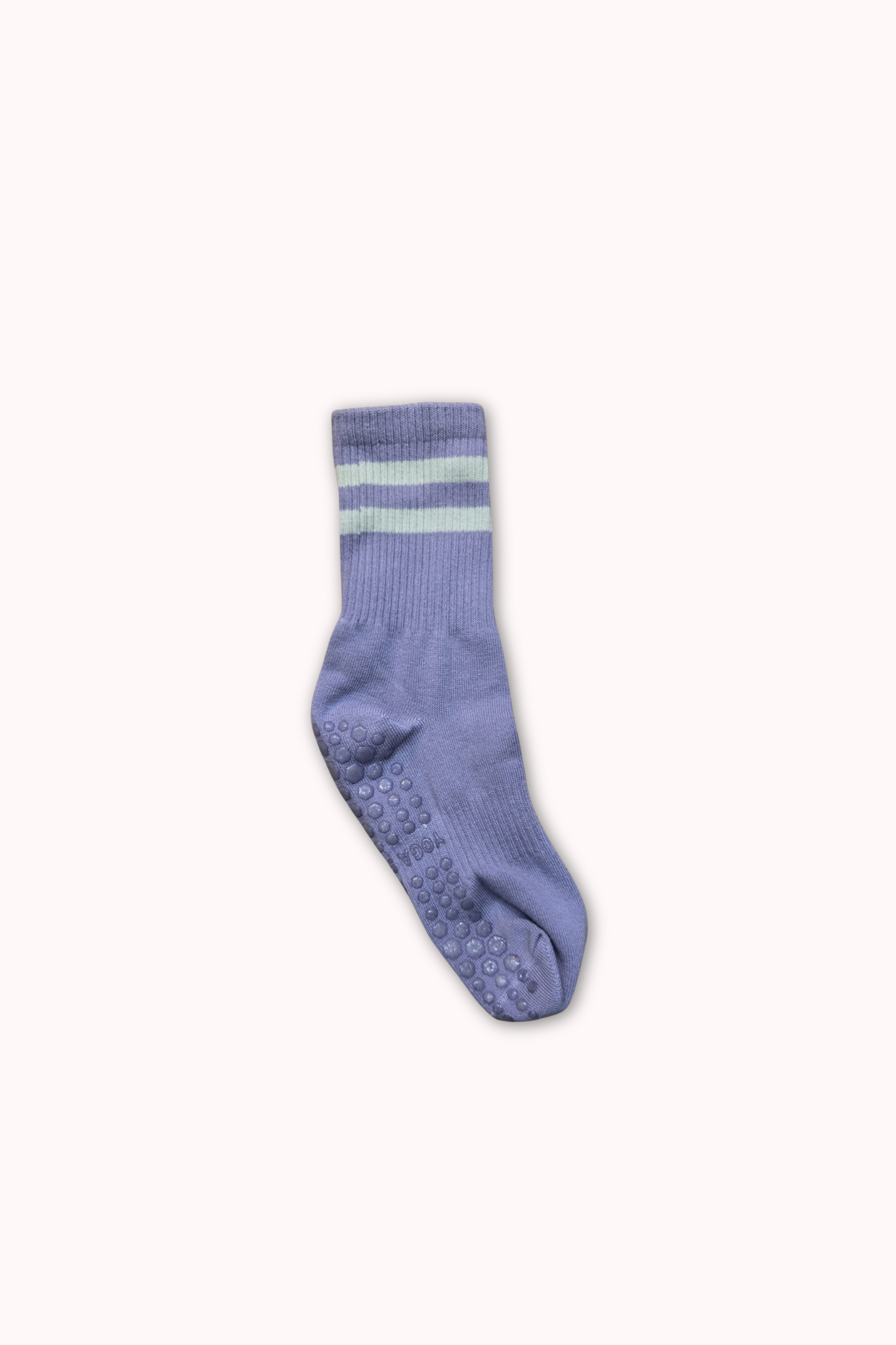 CHAUSSETTES HAUTES violette & rayé vert