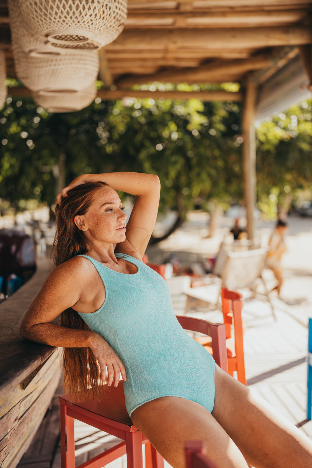 UNE PIÈCE CAMERON turquoise