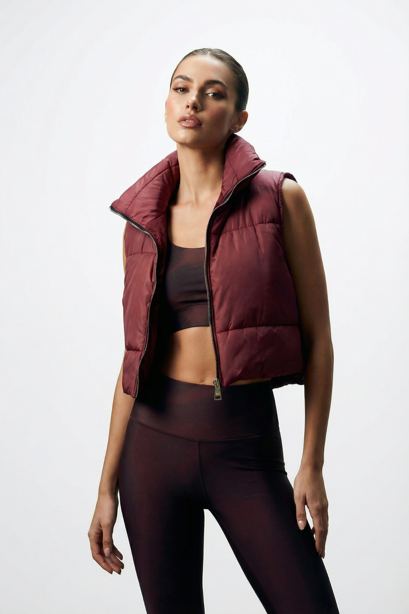 Doudoune sans manche Bordeaux