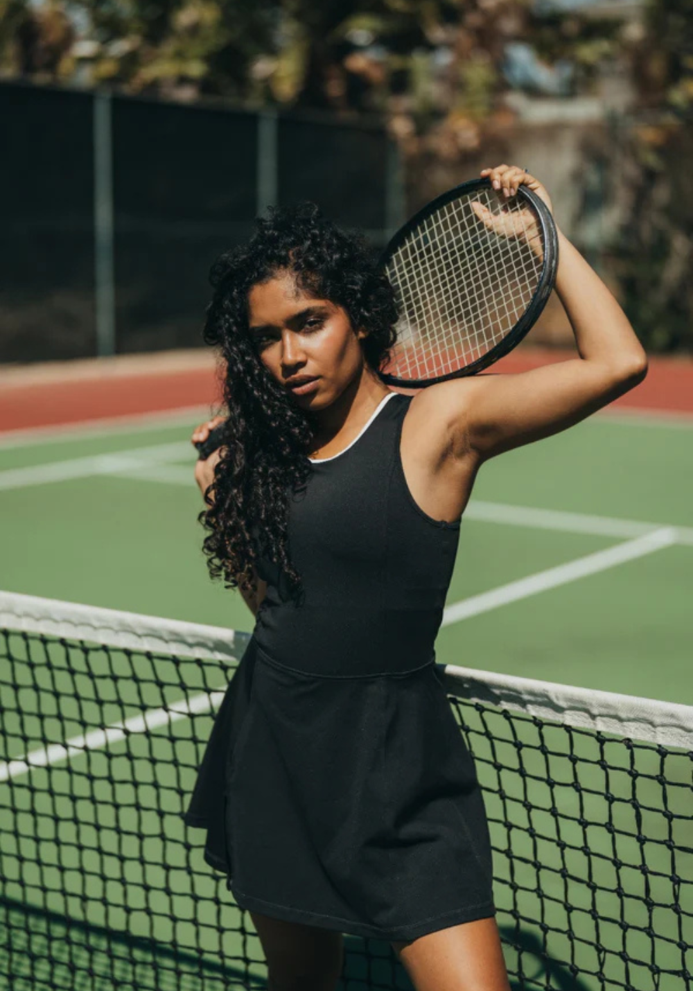 ROBE DE TENNIS ROSE noire