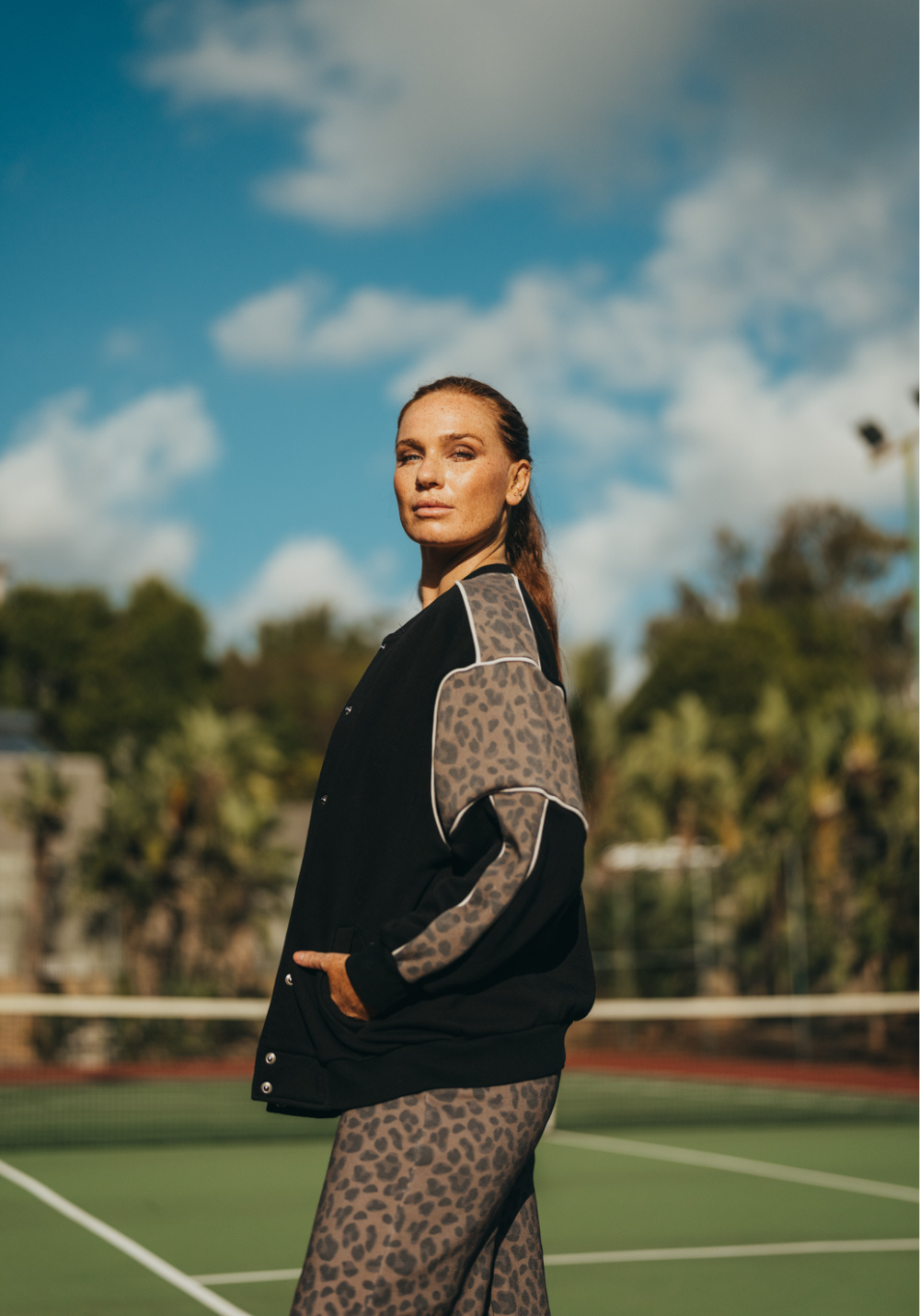 VAHENA BOMBER black-white-leopard