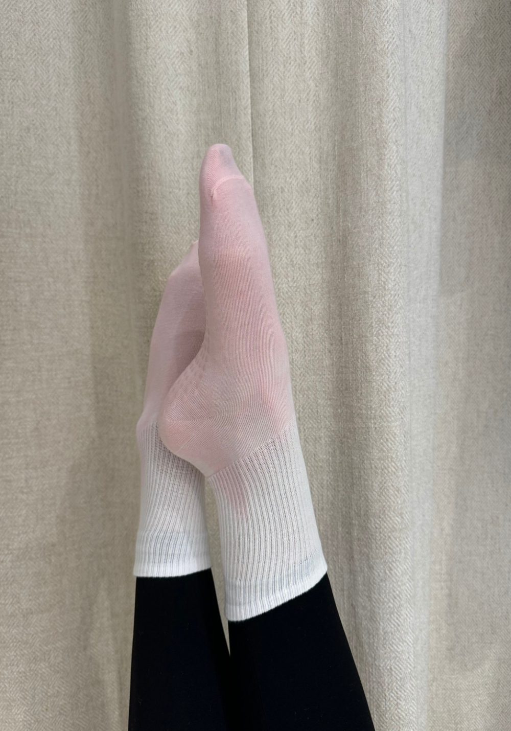 CHAUSSETTES HAUTES ANTI-DÉRAPANTES dégradées roses