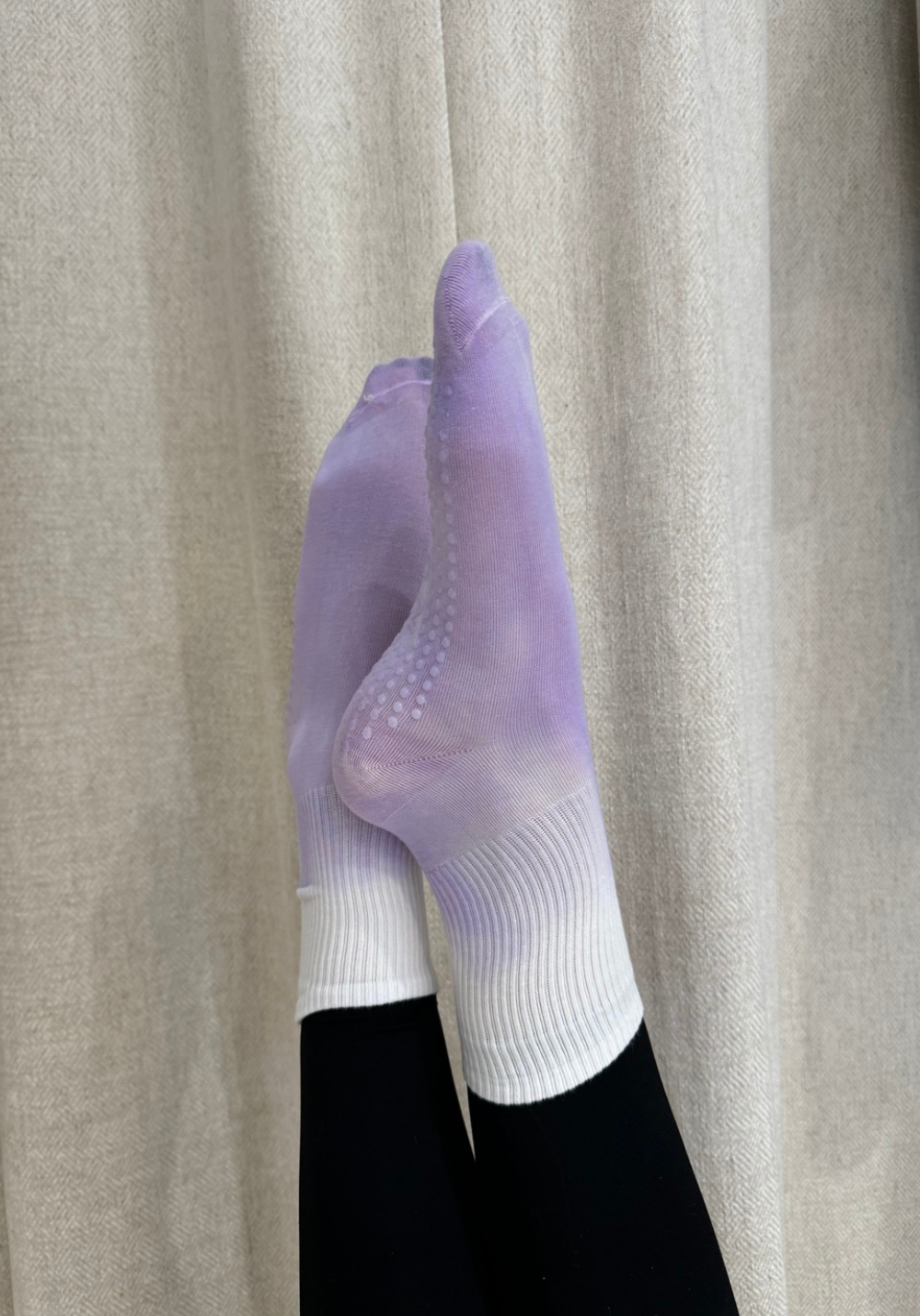 CHAUSSETTES HAUTES ANTI-DÉRAPANTES dégradées violettes