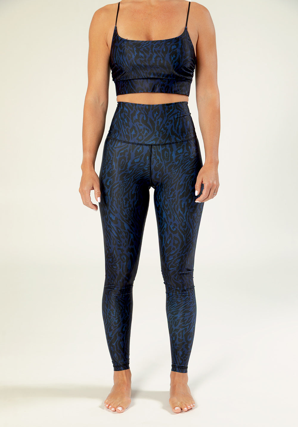Electric blue Chakra FLOWER LEGGINGS