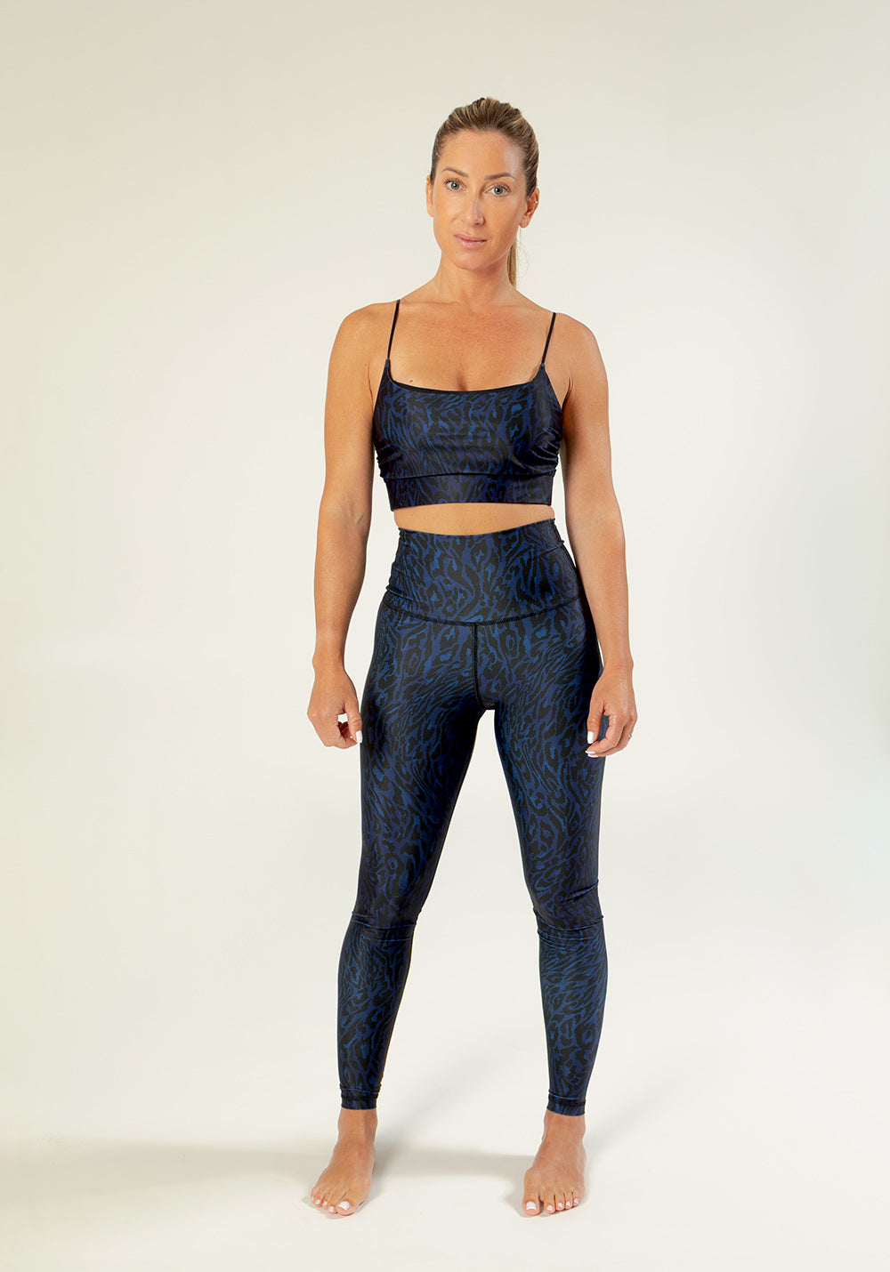 Electric blue Chakra FLOWER LEGGINGS