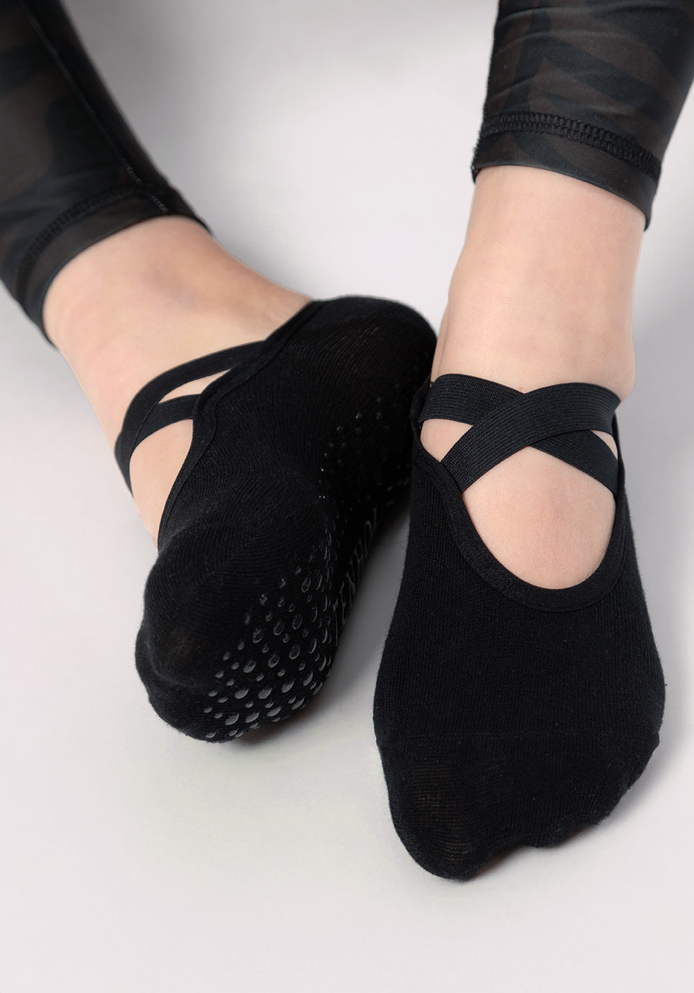 CHAUSSETTES BALLERINES À ÉLASTIQUES noires