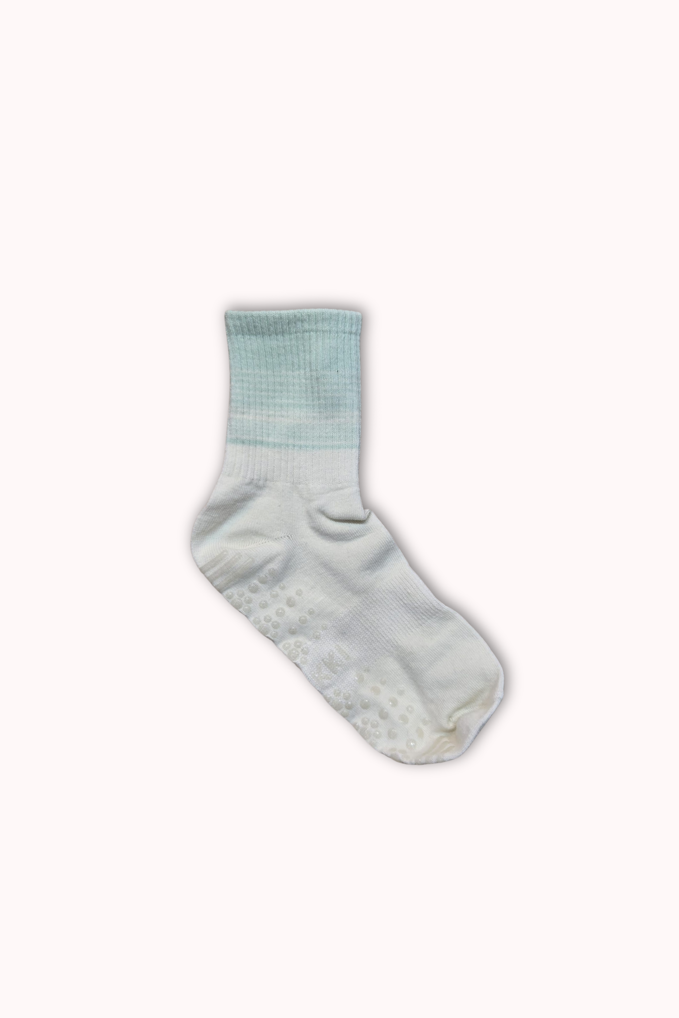 CHAUSSETTES HAUTES crème & vert clair