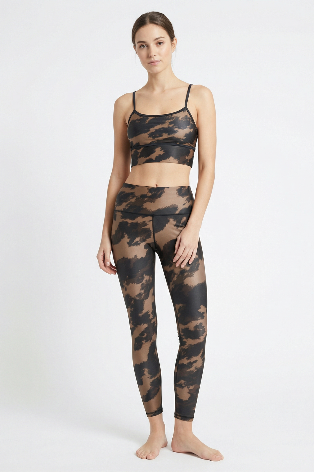 LEONIE animal print bralette - Coffee