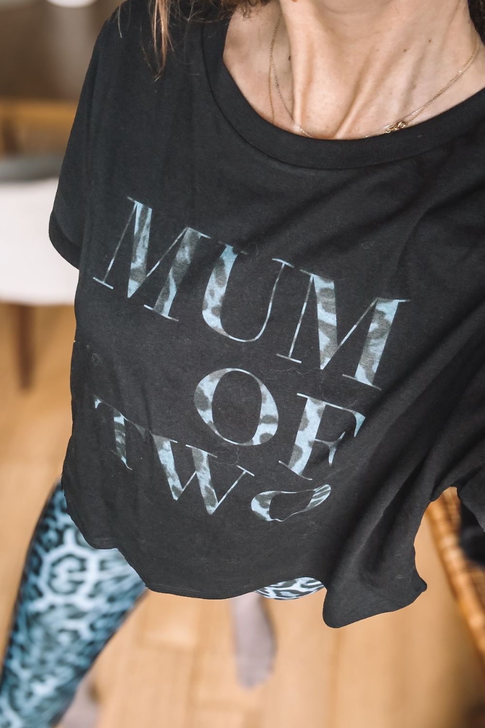 TEE SHIRT MUM OF Noir et bleu