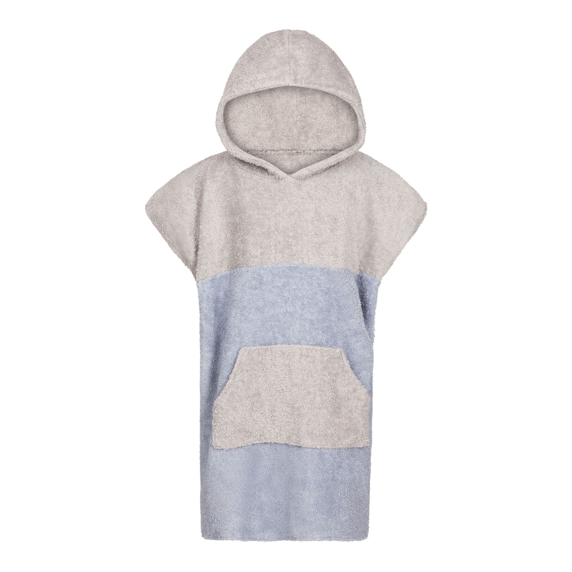 PONCHO NOA CHILDREN Grey-Sky blue