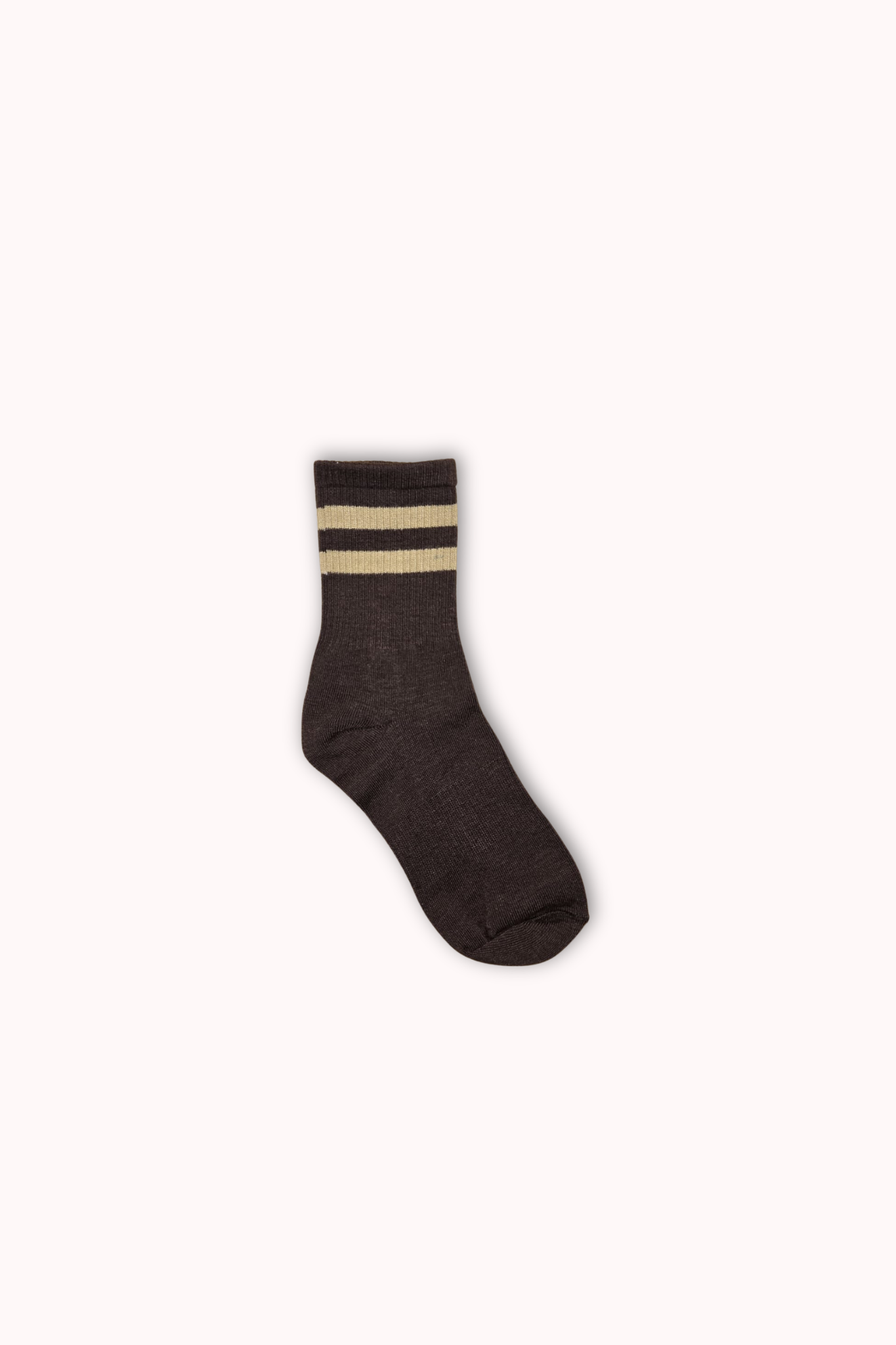 CHAUSSETTES HAUTES marron foncé rayé beige