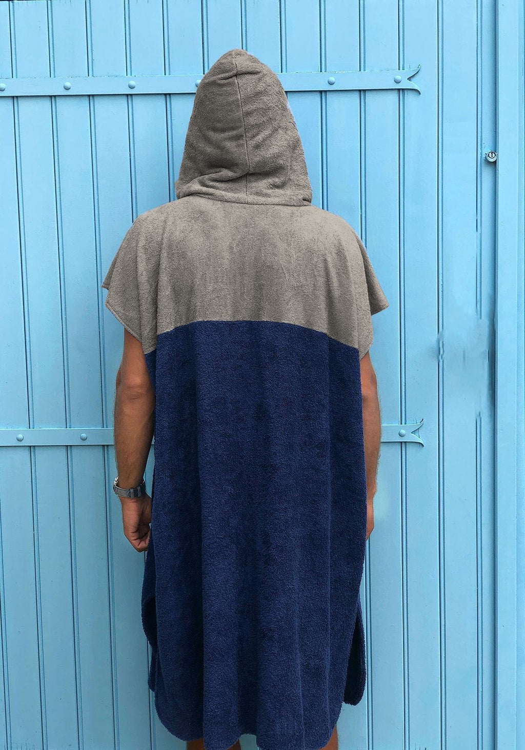 PONCHO NOA HOMME Gris-bleu marine