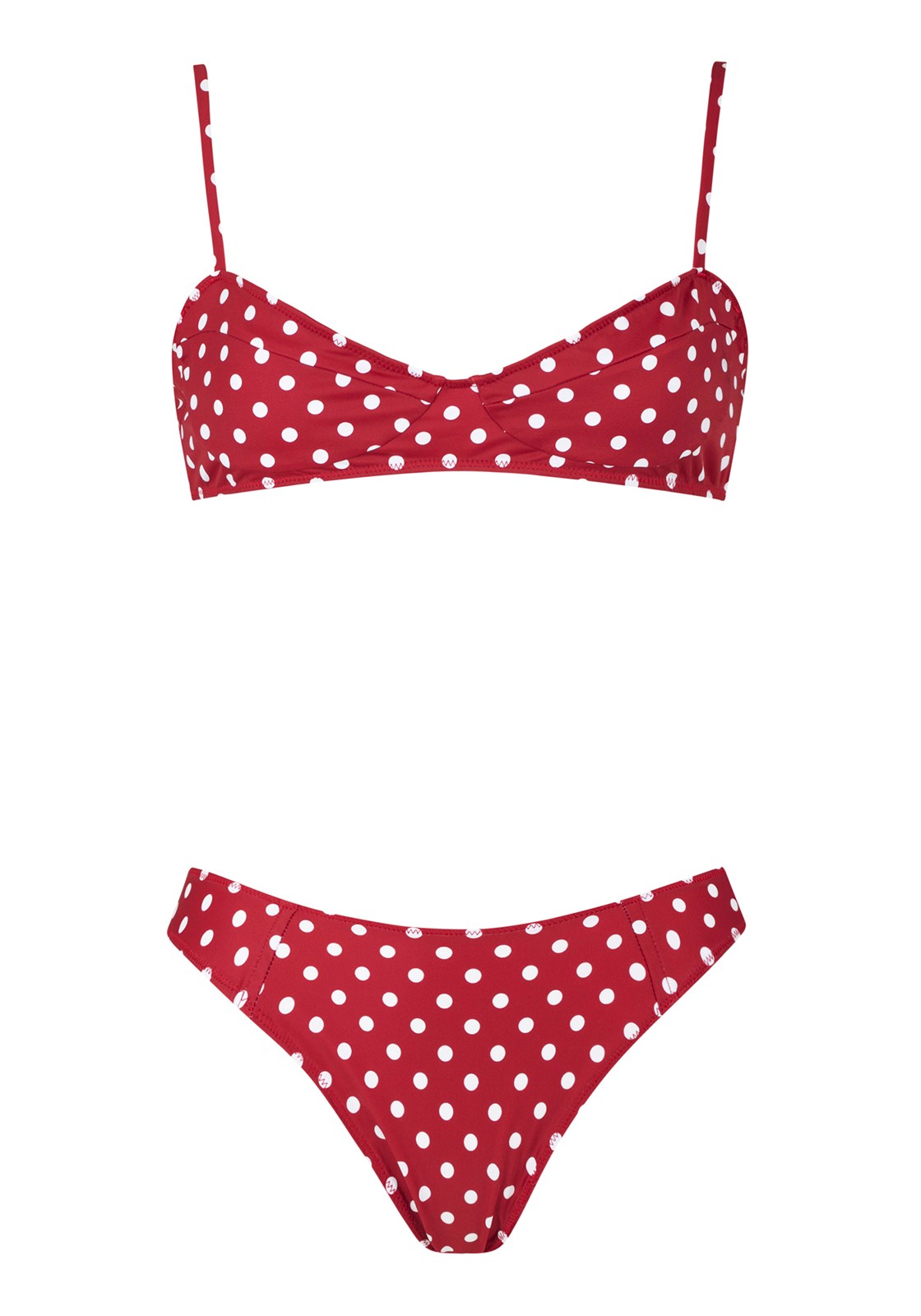 PRAIANO TWO PIECE BOTTOMS Red/white polka dots