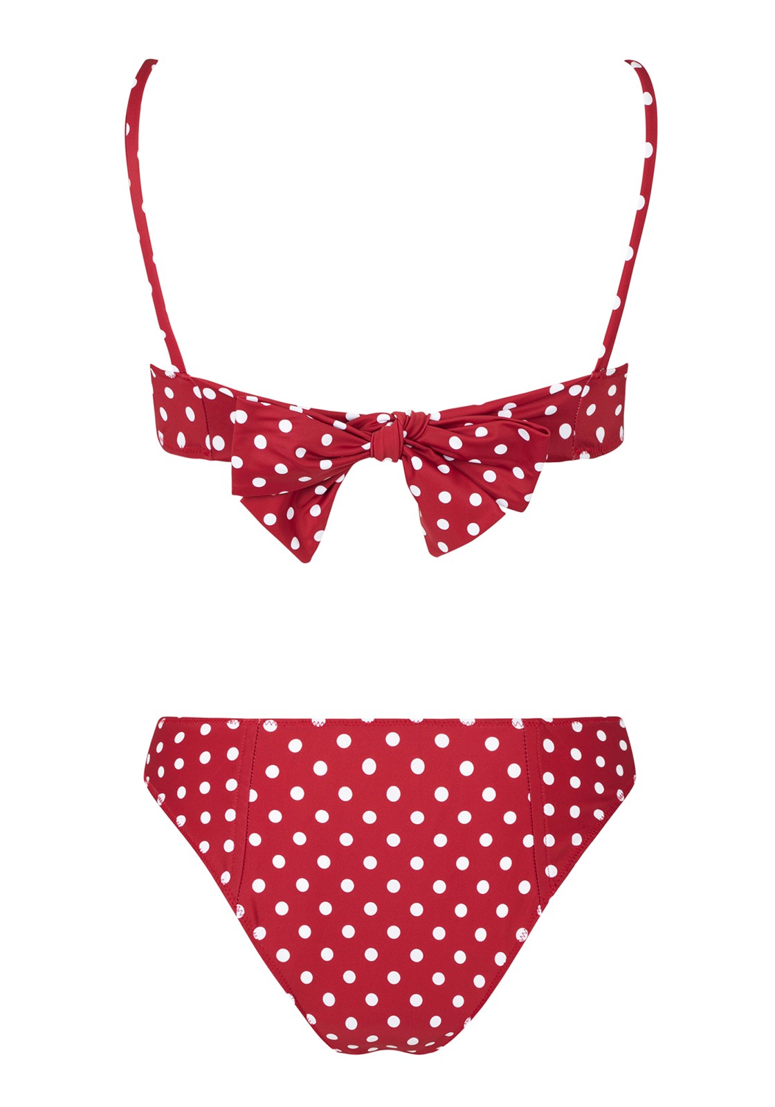 PRAIANO TWO PIECE BOTTOMS Red/white polka dots