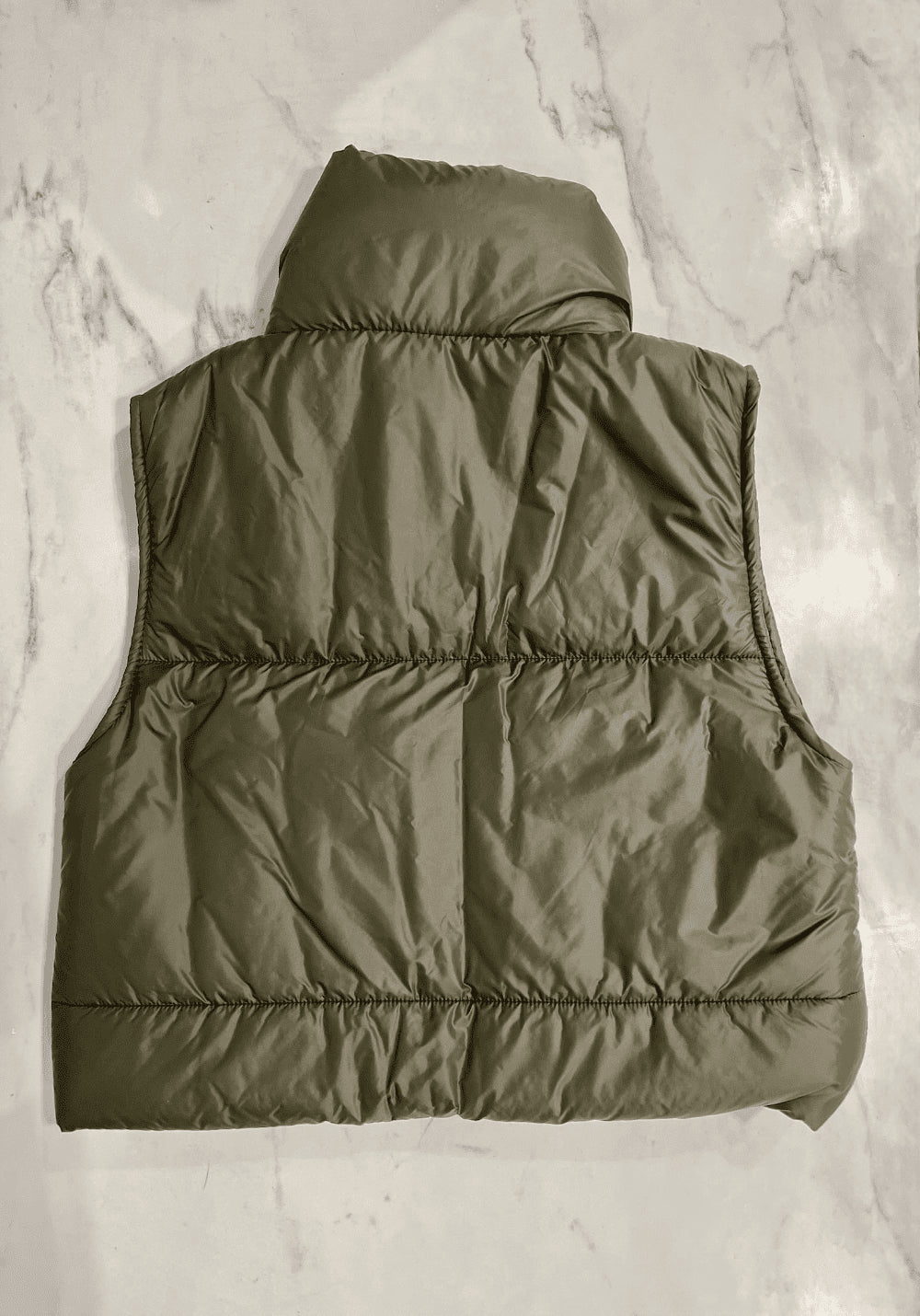 Khaki SLEEVELESS DOWN JACKET