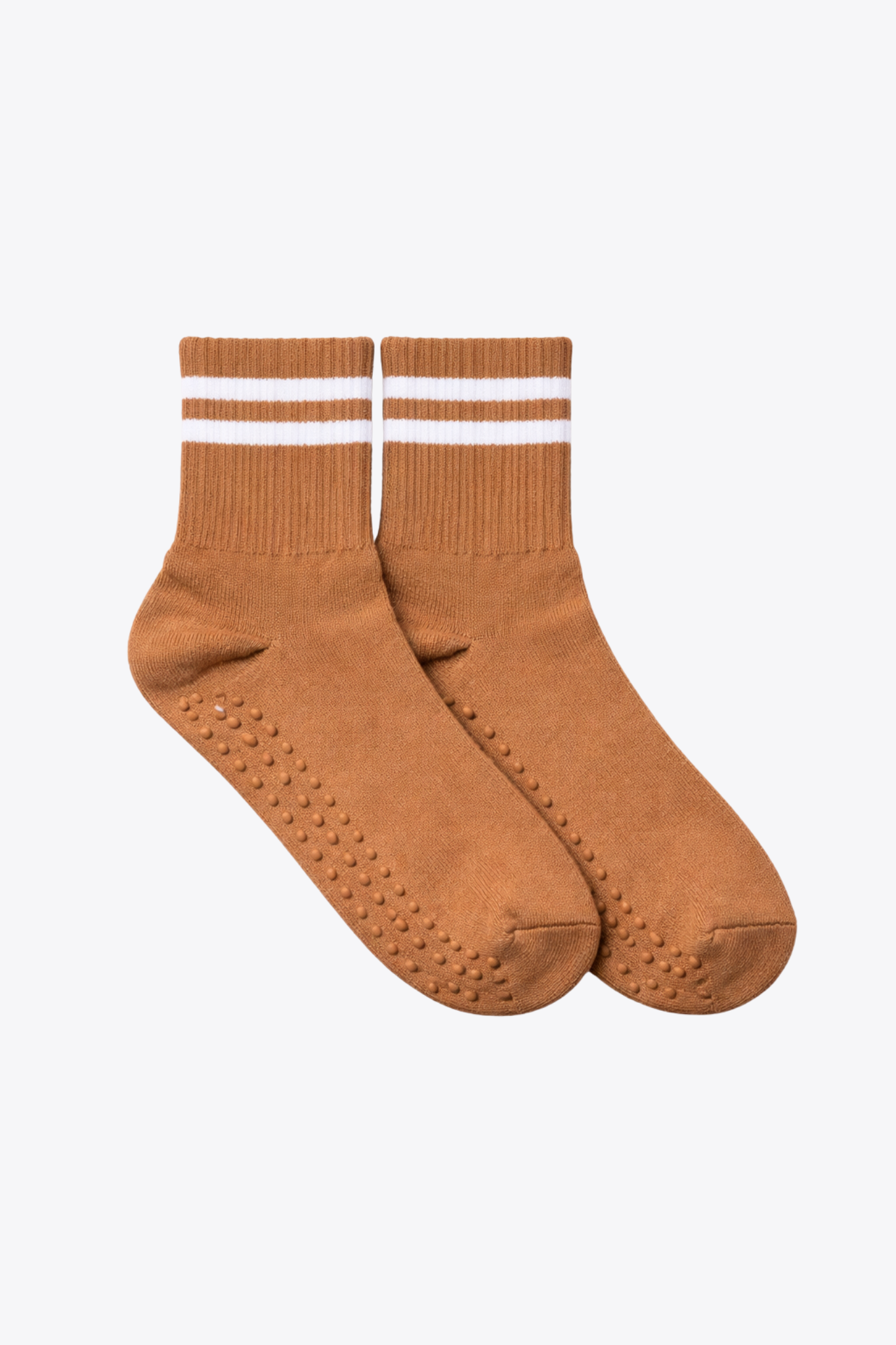 CHAUSSETTES oranges rayées blanches