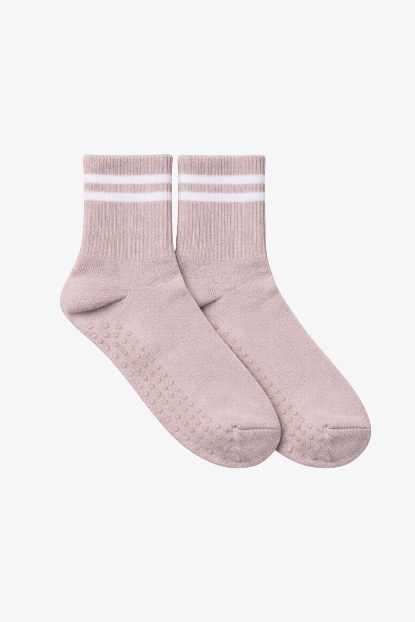 CHAUSSETTES HAUTES ANTI-DÉRAPANTES roses poudrées