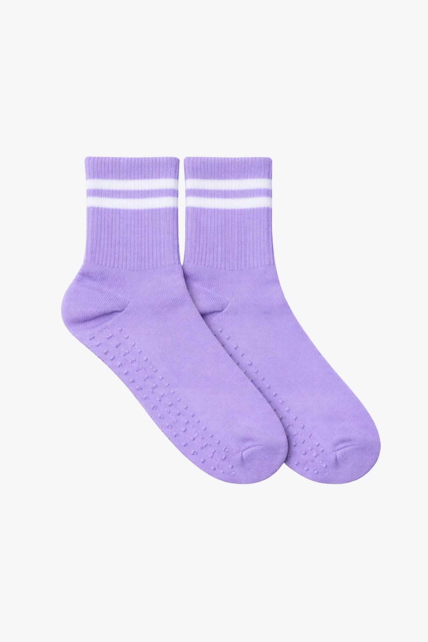 CHAUSSETTES violettes rayées blanches