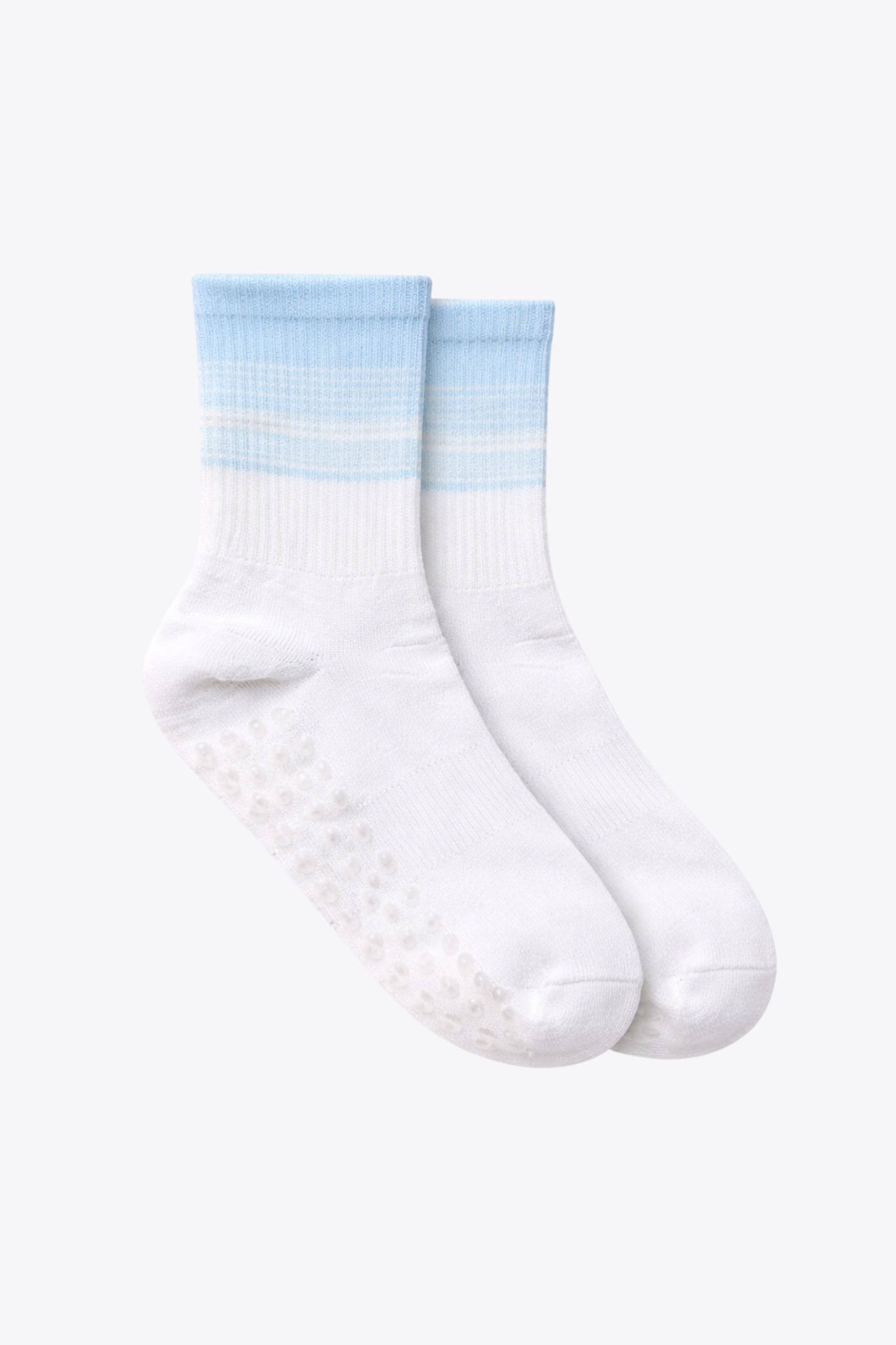 CHAUSSETTES crème & bleu ciel