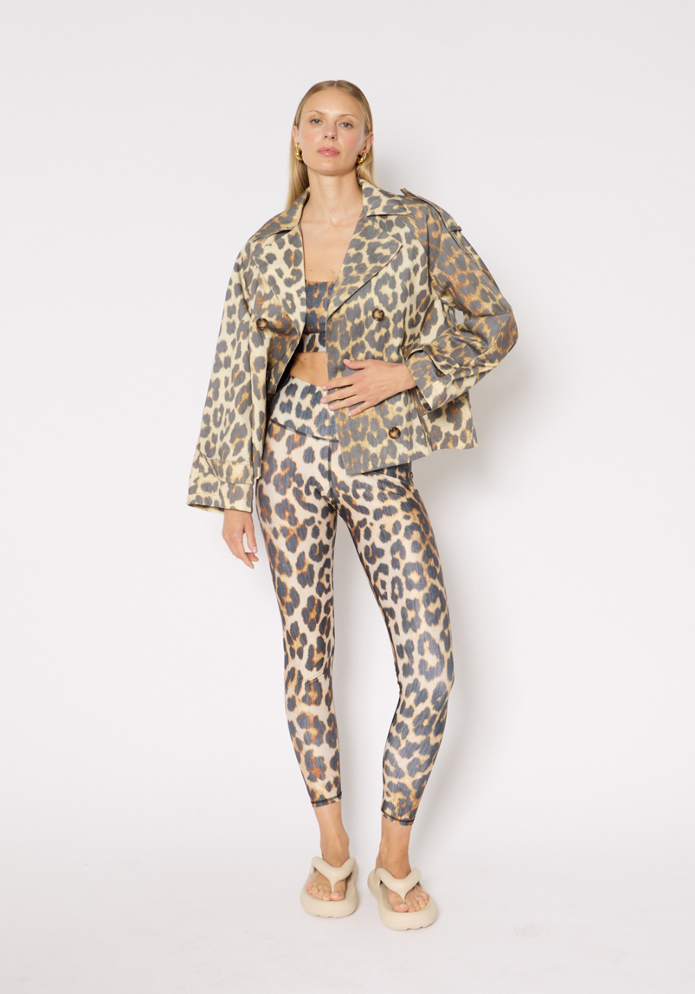 Berenice Leopard Flower Leggings