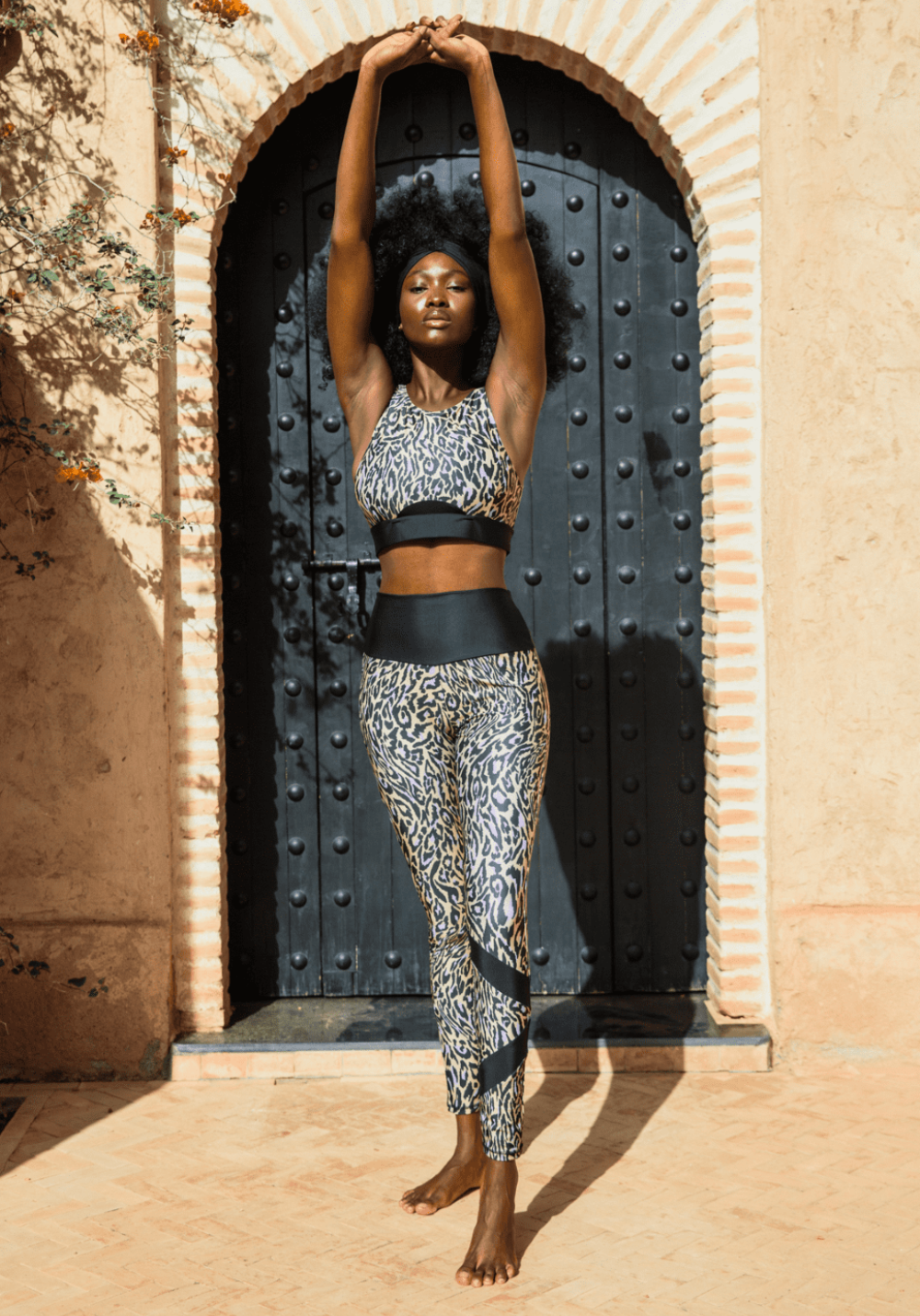 CLAIRE LEGGINGS Chakra beige and purple