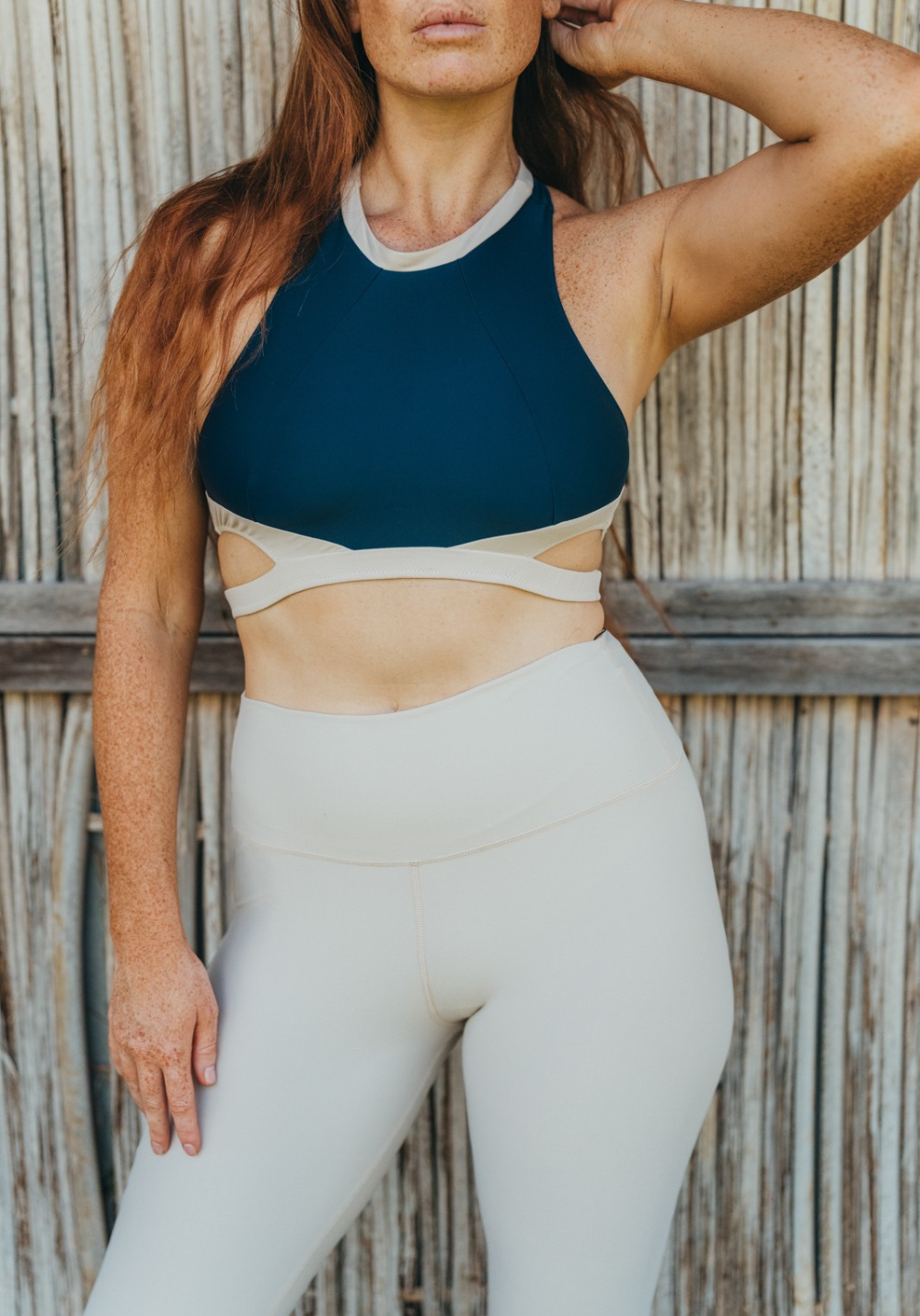 BRASSIÈRE ANNA Bleu marine-beige