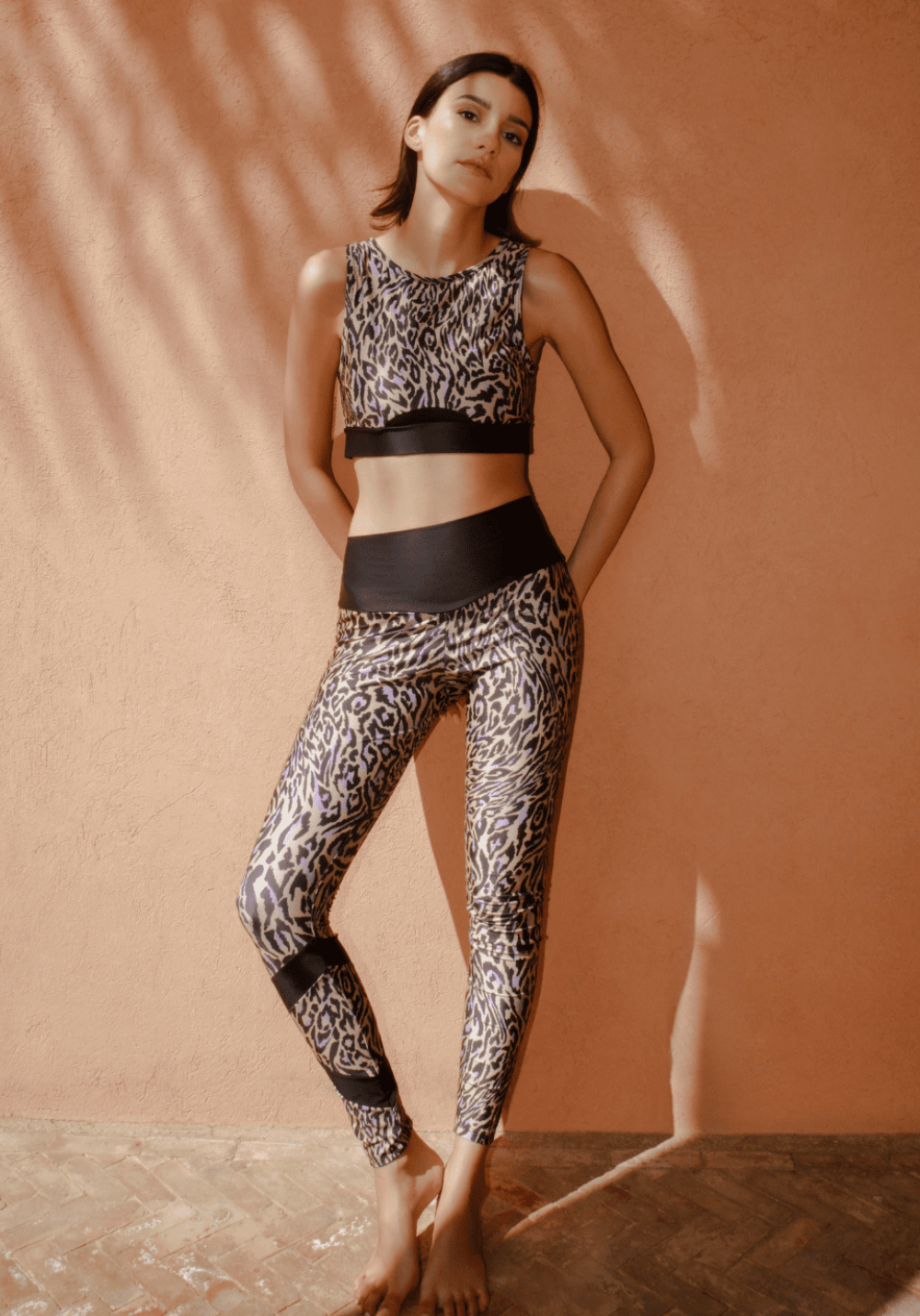 CLAIRE LEGGINGS Chakra beige and purple