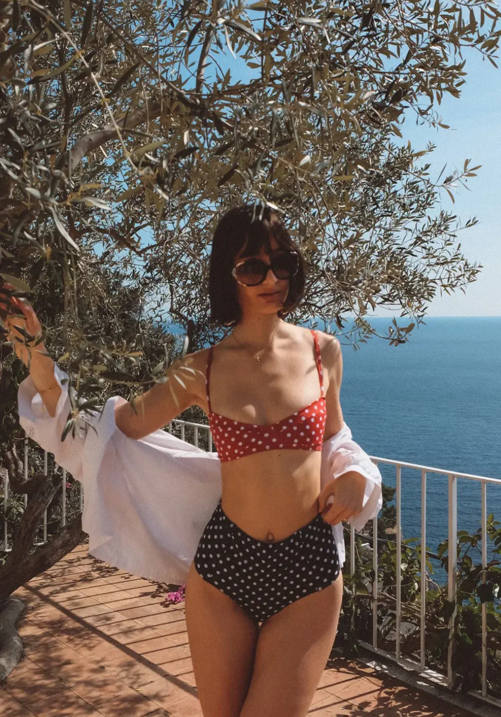 BAS DEUX PIÈCES RAVELLO Noir/pois blanc