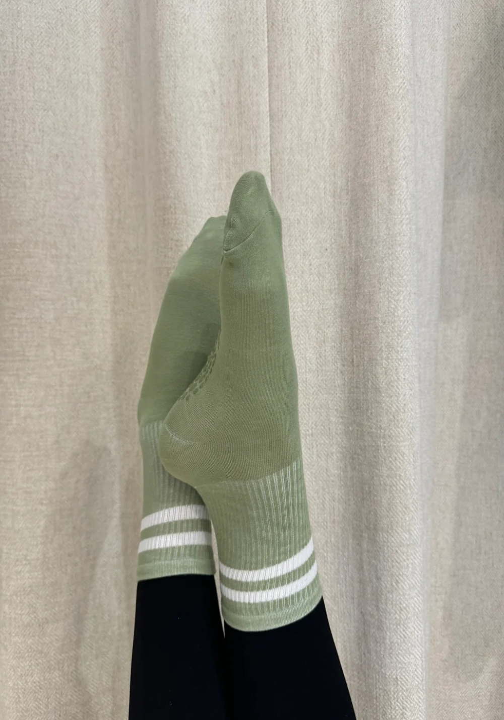 CHAUSSETTES HAUTES ANTI-DÉRAPANTES vertes pomme