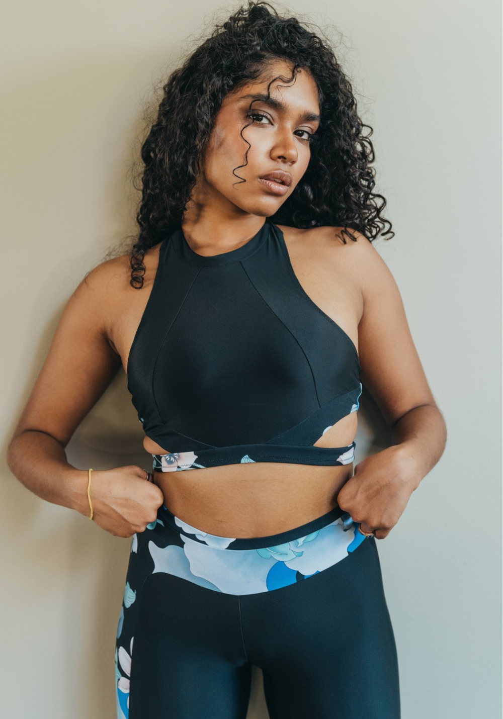 BRASSIÈRE ANNA noir-imprimé fleurs