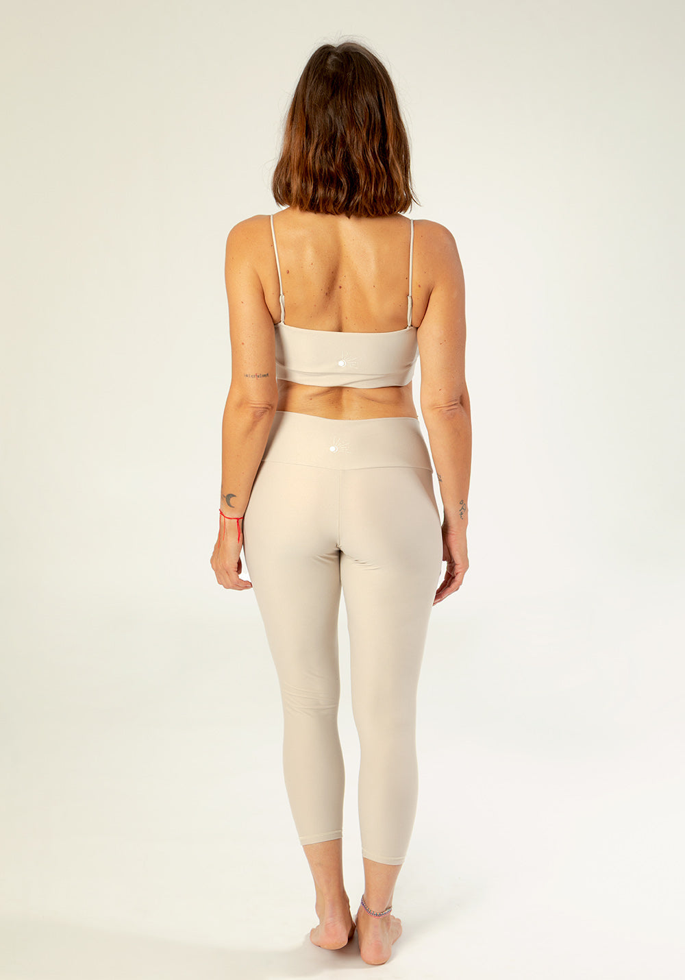 Beige FLOWER LEGGINGS