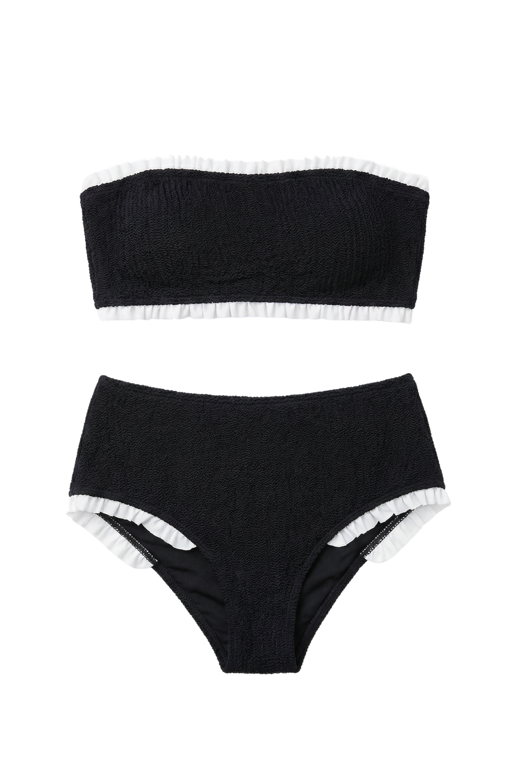 Maillot DEUX PIÈCES POMME - Noir et blanc