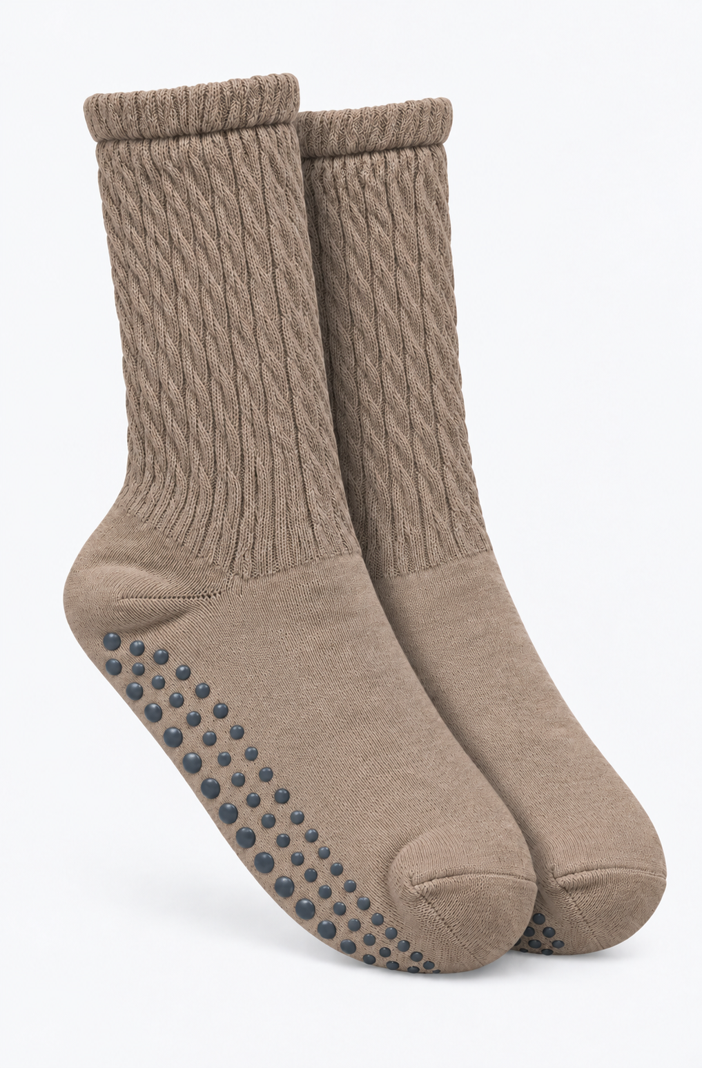 CHAUSSETTES texturées taupe