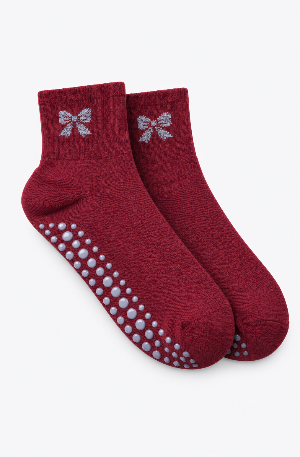 CHAUSSETTES bordeaux & grises