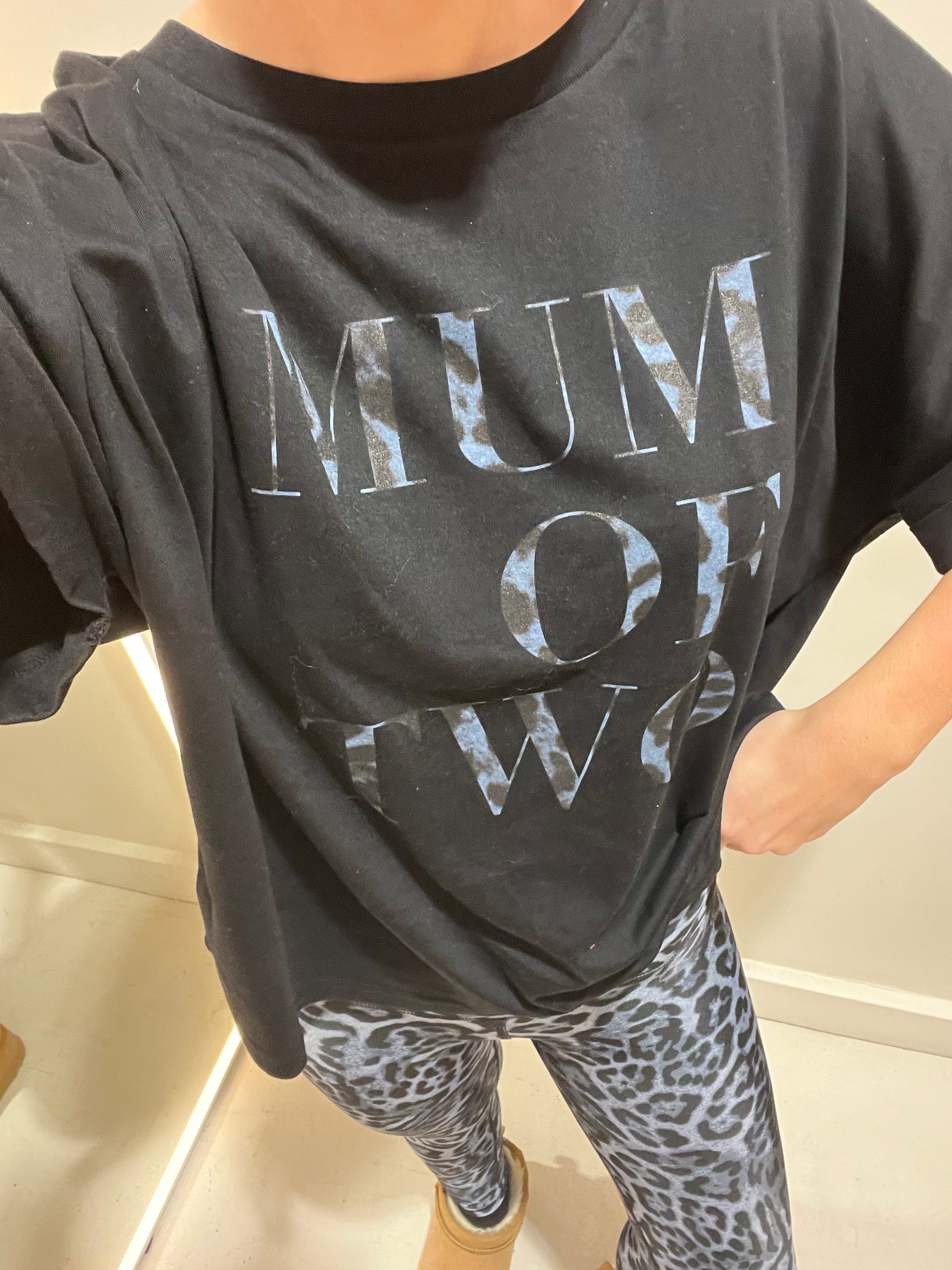 TEE SHIRT MUM OF Noir et bleu